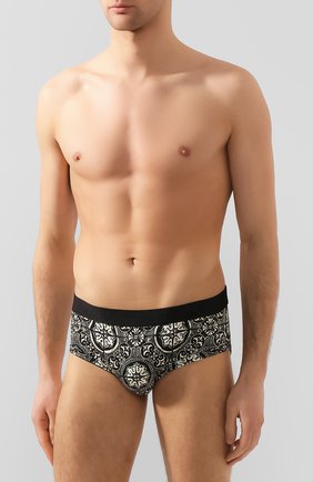 Мужские хлопковые хипсы DOLCE & GABBANA черно-белого цвета по цене 5300 руб., арт. M3A00J/HS7BF | Фото 2 Мужские хлопковые хипсы DOLCE & GABBANA черно-белого цвета, арт. M3A00J/HS7BF | Фото 2