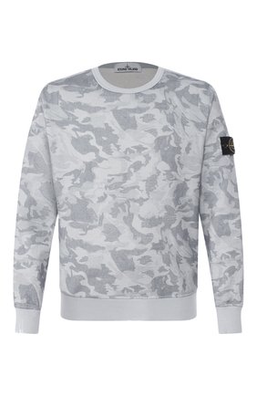 Мужской хлопковый свитшот STONE ISLAND светло-серого цвета по цене 19950 руб., арт. 7215605E4 | Фото 1 Мужской хлопковый свитшот STONE ISLAND светло-серого цвета, арт. 7215605E4 | Фото 1