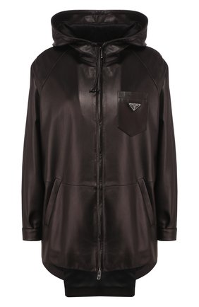 Женская кожаная куртка PRADA черного цвета по цене 265000 руб., арт. 58A015-1WDV-F0002 | Фото 1 Женская кожаная куртка PRADA черного цвета, арт. 58A015-1WDV-F0002 | Фото 1