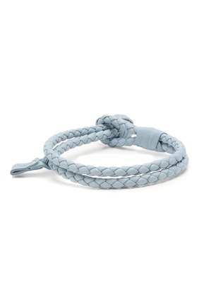 Женская кожаный браслет BOTTEGA VENETA голубого цвета по цене 19300 руб., арт. 612982/V00BG | Фото 2 Женская кожаный браслет BOTTEGA VENETA голубого цвета, арт. 612982/V00BG | Фото 2