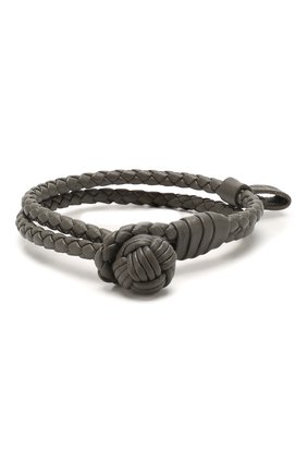Женский кожаный браслет BOTTEGA VENETA серого цвета по цене 22200 руб., арт. 612982/V00BG | Фото 1 Женский кожаный браслет BOTTEGA VENETA серого цвета, арт. 612982/V00BG | Фото 1