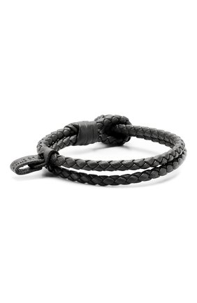 Женский кожаный браслет BOTTEGA VENETA темно-синего цвета по цене 22200 руб., арт. 612982/V00BG | Фото 2 Женский кожаный браслет BOTTEGA VENETA темно-синего цвета, арт. 612982/V00BG | Фото 2