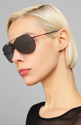 Мужские солнцезащитные очки PRADA LINEA ROSSA черного цвета по цене 17500 руб., арт. 55US-1B05W1 | Фото 2 Мужские солнцезащитные очки PRADA LINEA ROSSA черного цвета, арт. 55US-1B05W1 | Фото 2