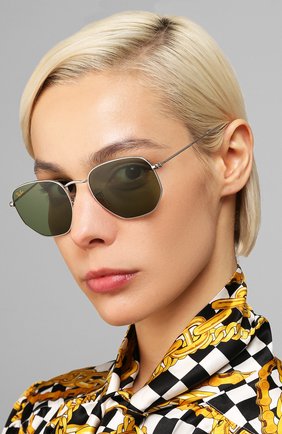 Мужские солнцезащитные очки RAY-BAN темно-зеленого цвета по цене 10700 руб., арт. 3548-91984E | Фото 2 Мужские солнцезащитные очки RAY-BAN темно-зеленого цвета, арт. 3548-91984E | Фото 2