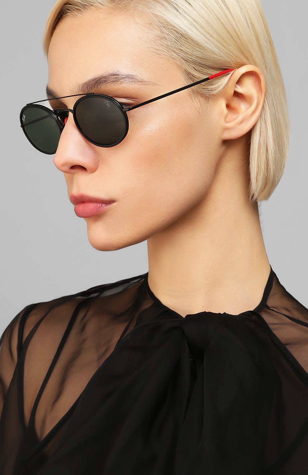 Женские солнцезащитные очки RAY-BAN черного цвета по цене 15100 руб., арт. 3847M-F02831 | Фото 2 Женские солнцезащитные очки RAY-BAN черного цвета, арт. 3847M-F02831 | Фото 2