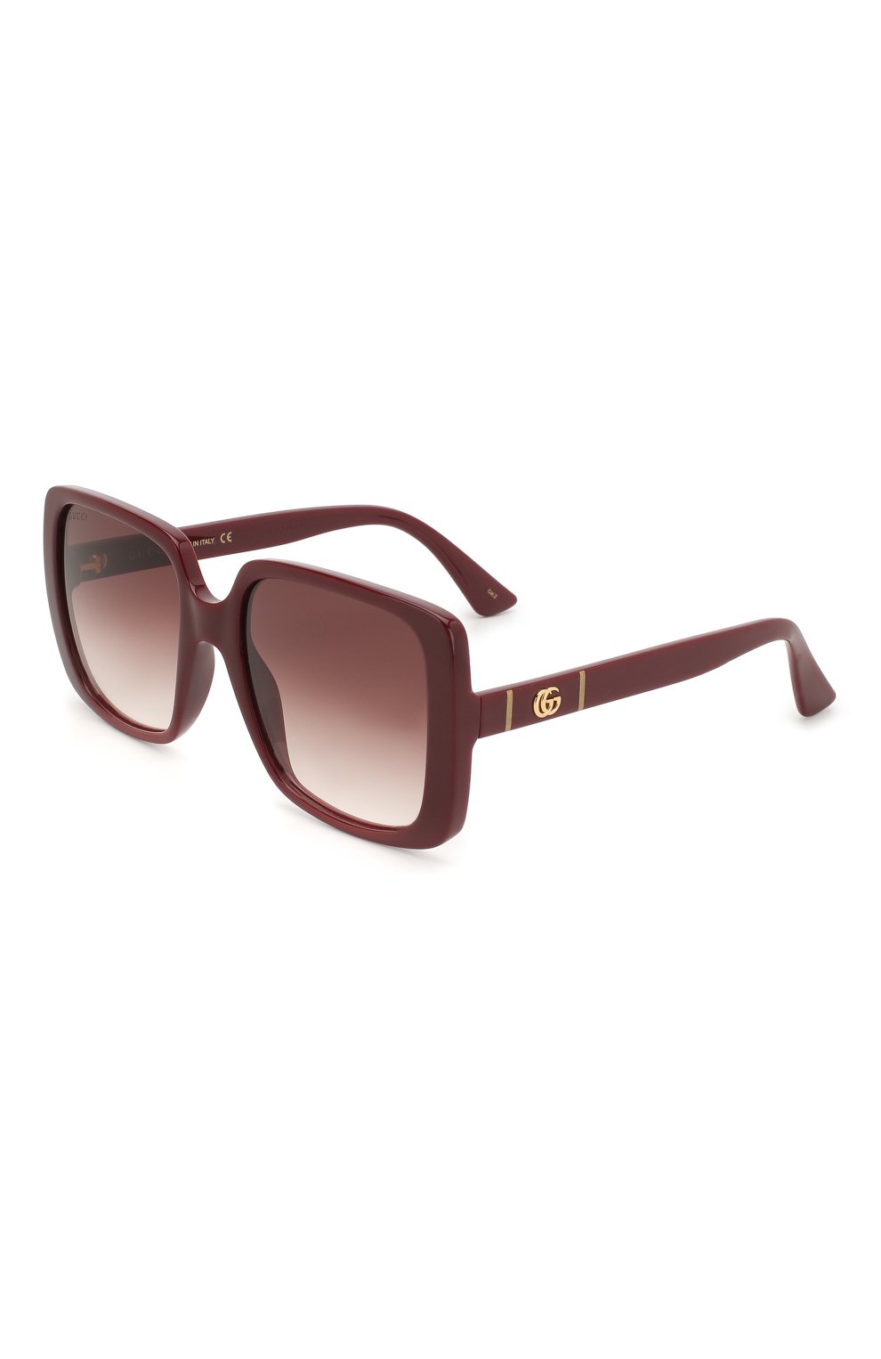 Женские солнцезащитные очки GUCCI бордового цвета, арт. GG0632S 003 | Фото 1