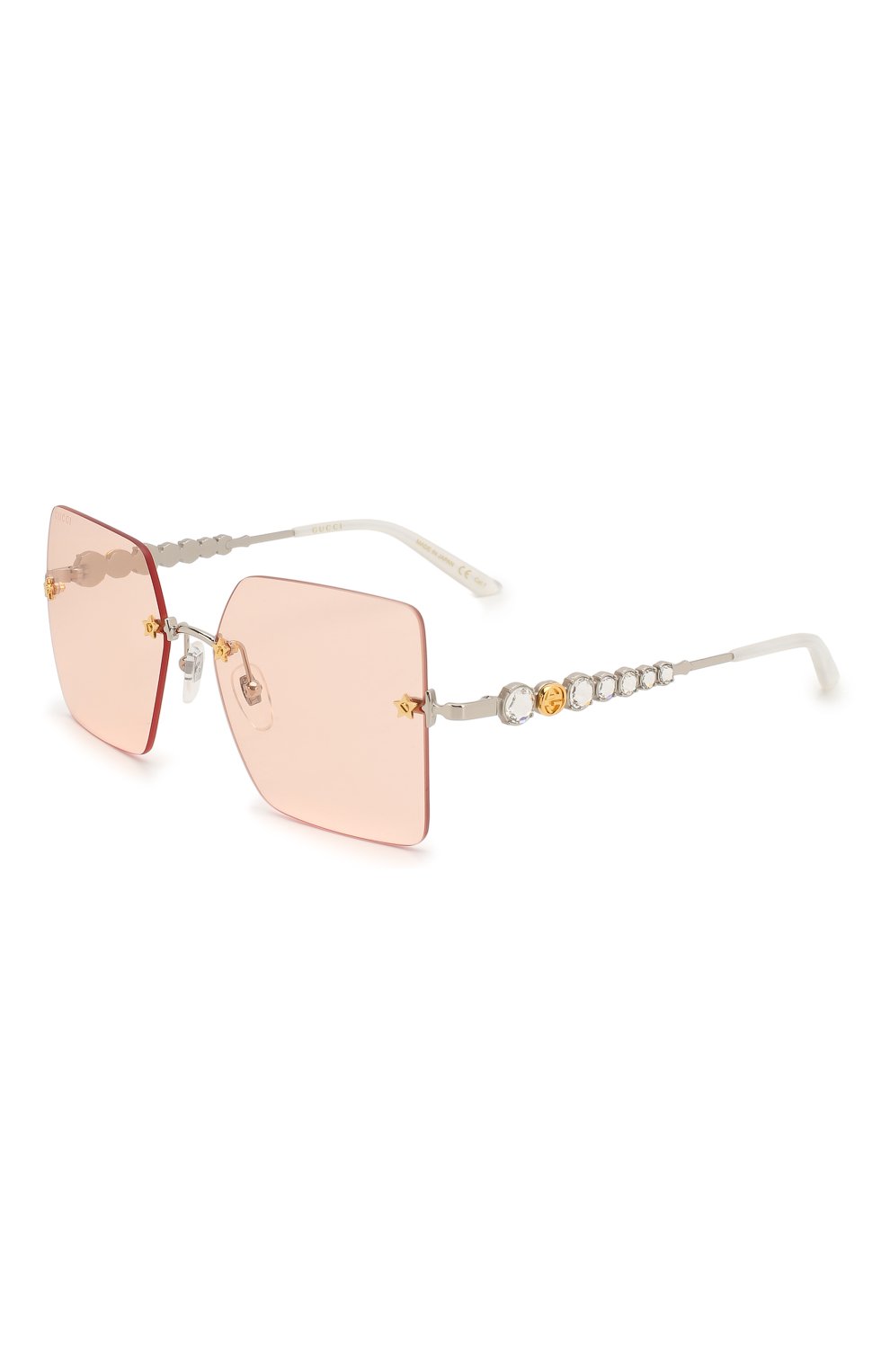 Женские солнцезащитные очки GUCCI розового цвета, арт. GG0644S 003 | Фото 1