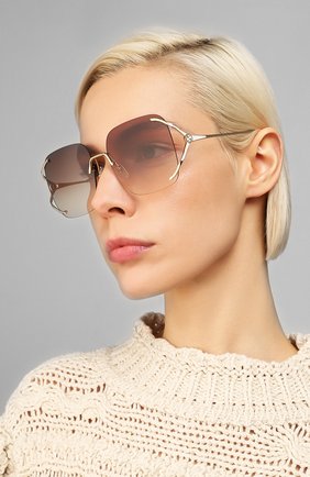 Мужские солнцезащитные очки GUCCI коричневого цвета по цене 28800 руб., арт. GG0646S 002 | Фото 2 Мужские солнцезащитные очки GUCCI коричневого цвета, арт. GG0646S 002 | Фото 2