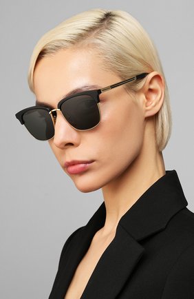 Женские солнцезащитные очки GUCCI черного цвета по цене 29500 руб., арт. GG0697S 001 | Фото 2 Женские солнцезащитные очки GUCCI черного цвета, арт. GG0697S 001 | Фото 2