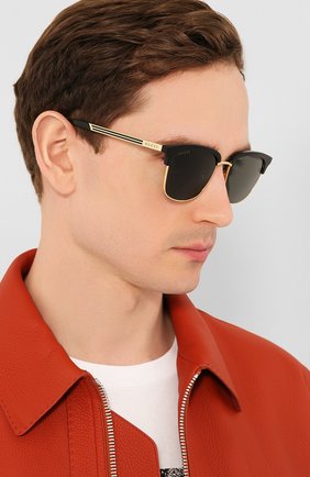 Женские солнцезащитные очки GUCCI черного цвета по цене 29500 руб., арт. GG0697S 001 | Фото 3 Женские солнцезащитные очки GUCCI черного цвета, арт. GG0697S 001 | Фото 3