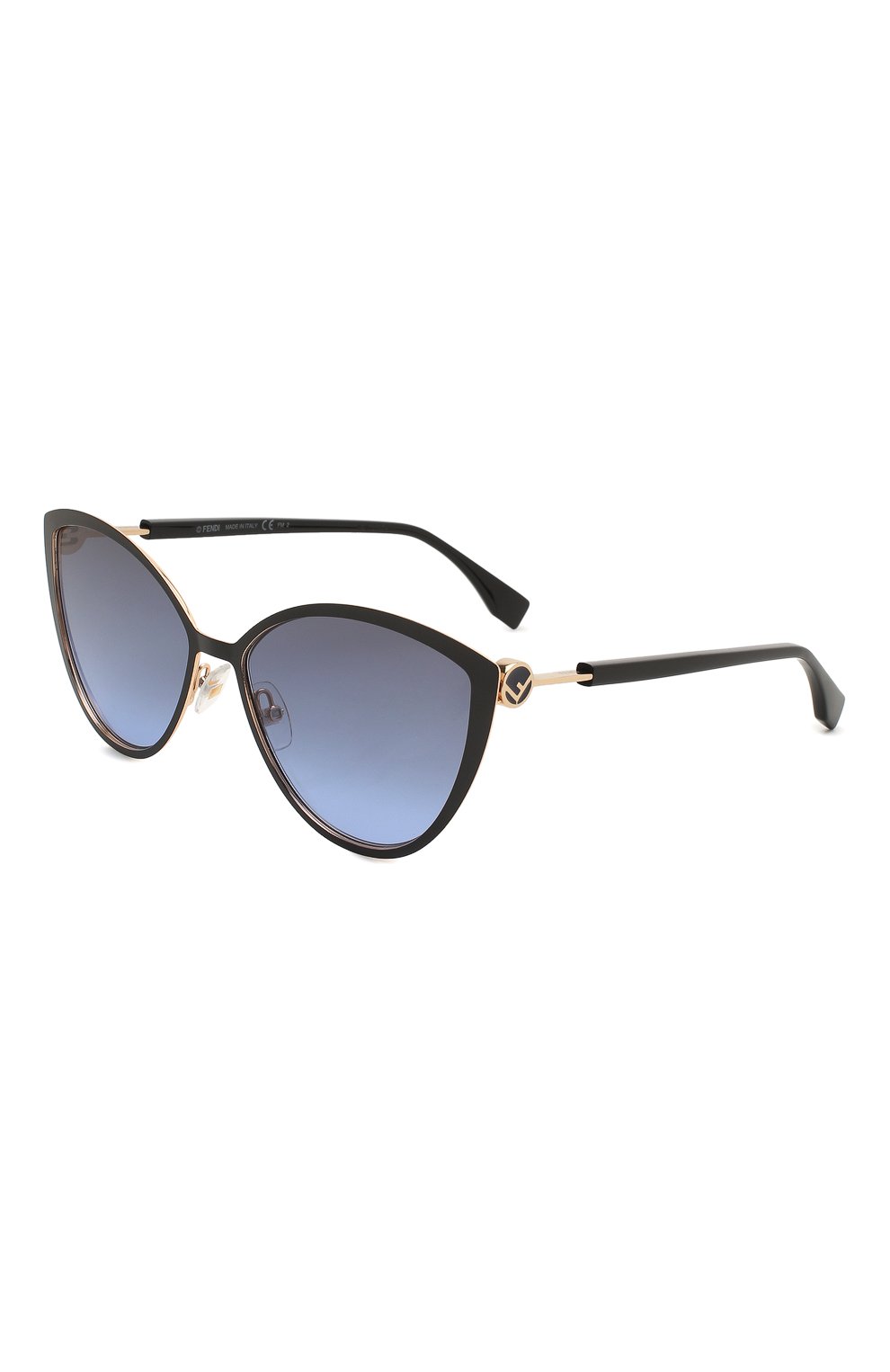 Женские солнцезащитные очки FENDI черного цвета, арт. 0413 2M2 | Фото 1 (Тип очков: С/з; Оптика Гендер: оптика-женское; Очки форма: Cat-eye)