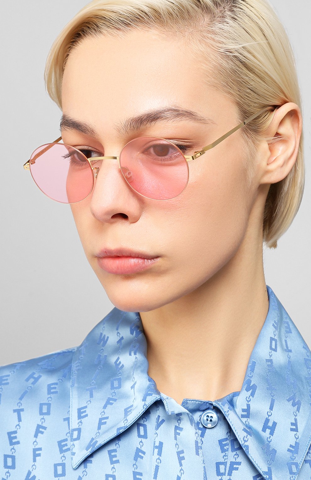 Женские солнцезащитные очки MYKITA розового цвета по цене 41050 руб., арт. KAY0/GL0SSYG0LD | Фото 2 Женские солнцезащитные очки MYKITA розового цвета, арт. KAY0/GL0SSYG0LD | Фото 2