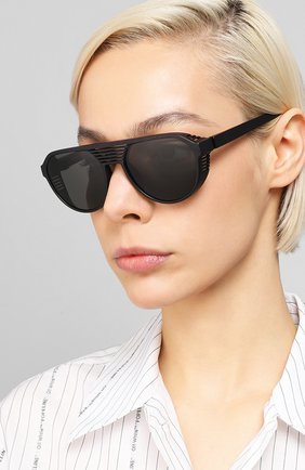 Женские солнцезащитные очки MYKITA MYLON черного цвета по цене 45150 руб., арт. PEAK/PITCH BLACK/DARKGREY S0LID | Фото 2 Женские солнцезащитные очки MYKITA MYLON черного цвета, арт. PEAK/PITCH BLACK/DARKGREY S0LID | Фото 2