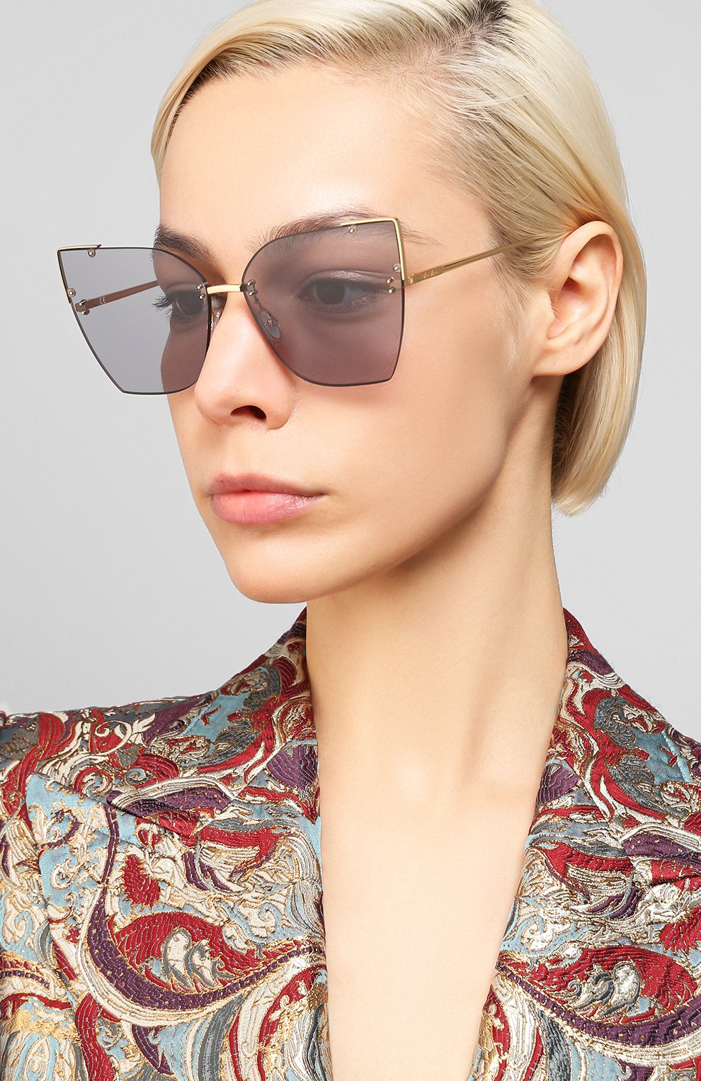 Женские солнцезащитные очки MAX MARA золотого цвета по цене 19400 руб., арт. ANITA III 000 | Фото 2 Женские солнцезащитные очки MAX MARA золотого цвета, арт. ANITA III 000 | Фото 2