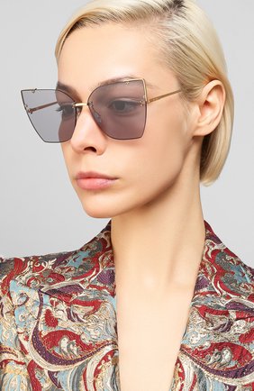 Женские солнцезащитные очки MAX MARA золотого цвета по цене 19400 руб., арт. ANITA III 000 | Фото 2 Женские солнцезащитные очки MAX MARA золотого цвета, арт. ANITA III 000 | Фото 2
