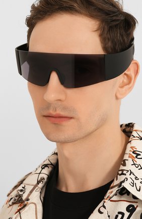 Женские солнцезащитные очки KENZO черного цвета, арт. KZ40064I 01A | Фото 3 (Тип очков: С/з; Очки форма: Маска; Оптика Гендер: оптика-унисекс)