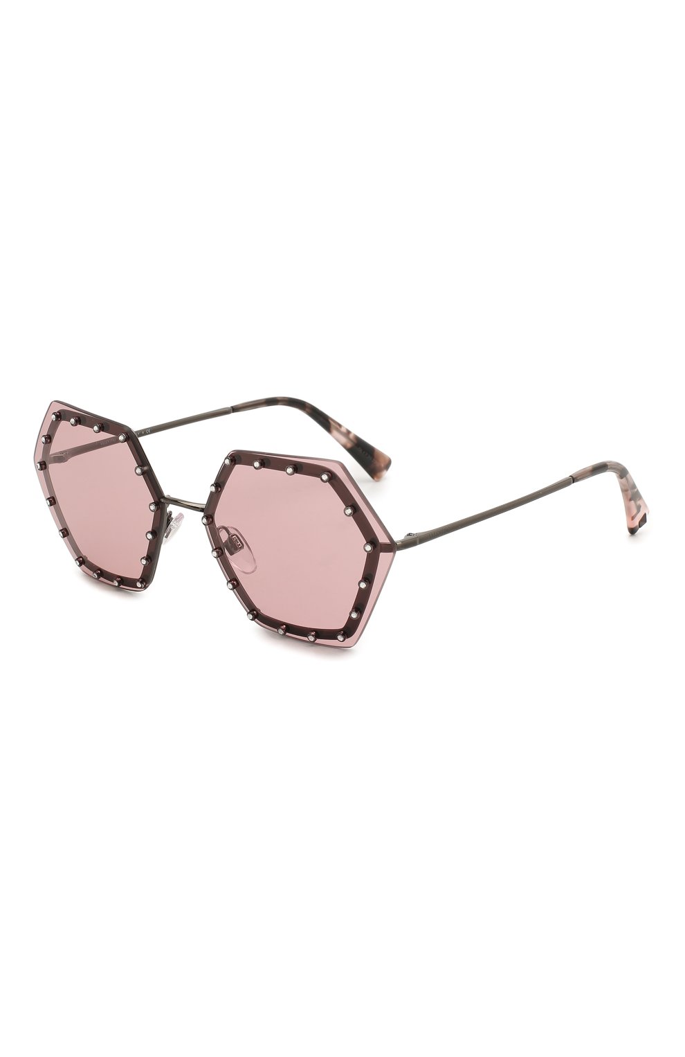 Женские солнцезащитные очки VALENTINO розового цвета, арт. 2035-303984 | Фото 1