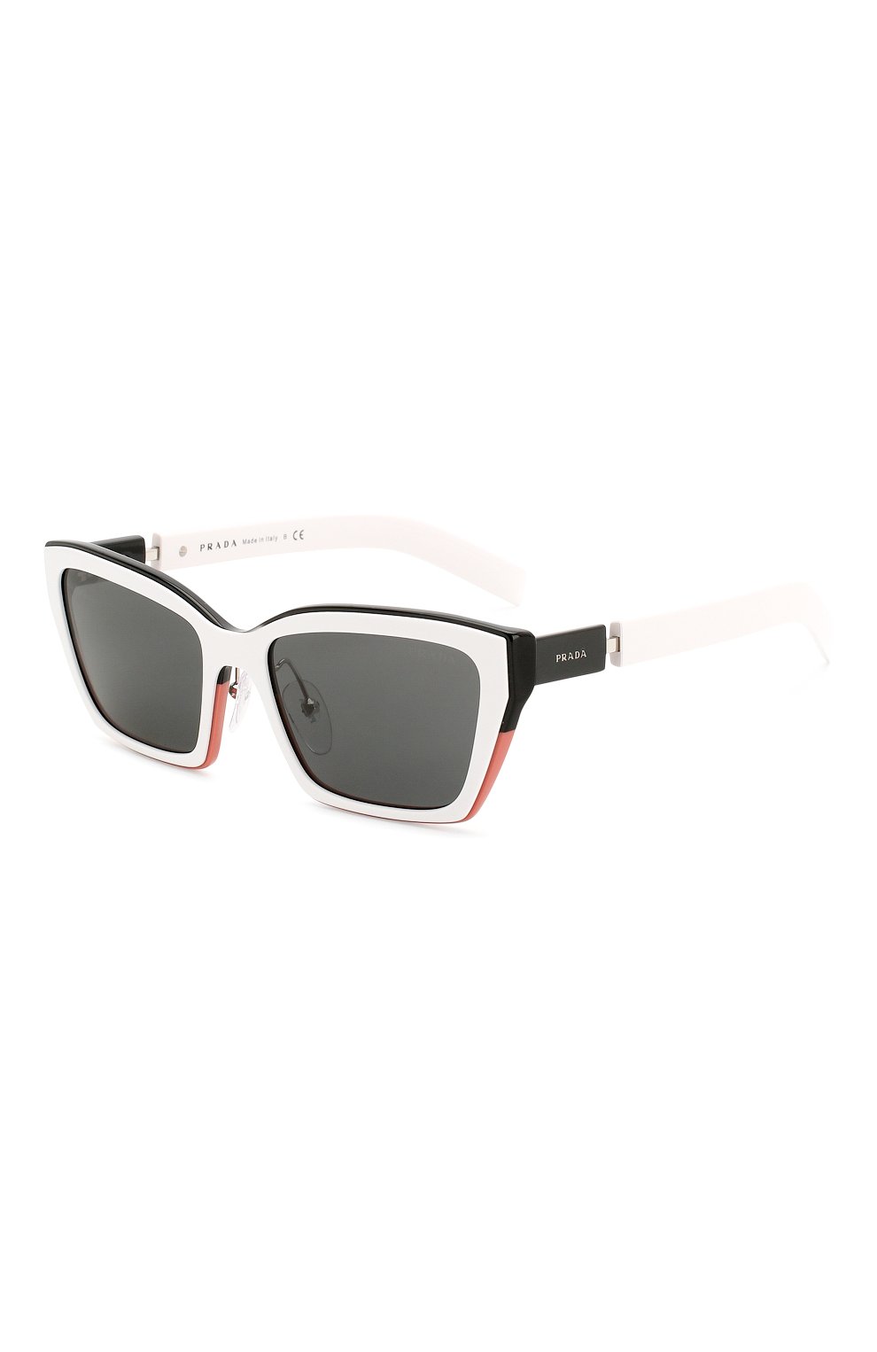 Женские солнцезащитные очки PRADA белого цвета, арт. 14XS-01C5S0 | Фото 1