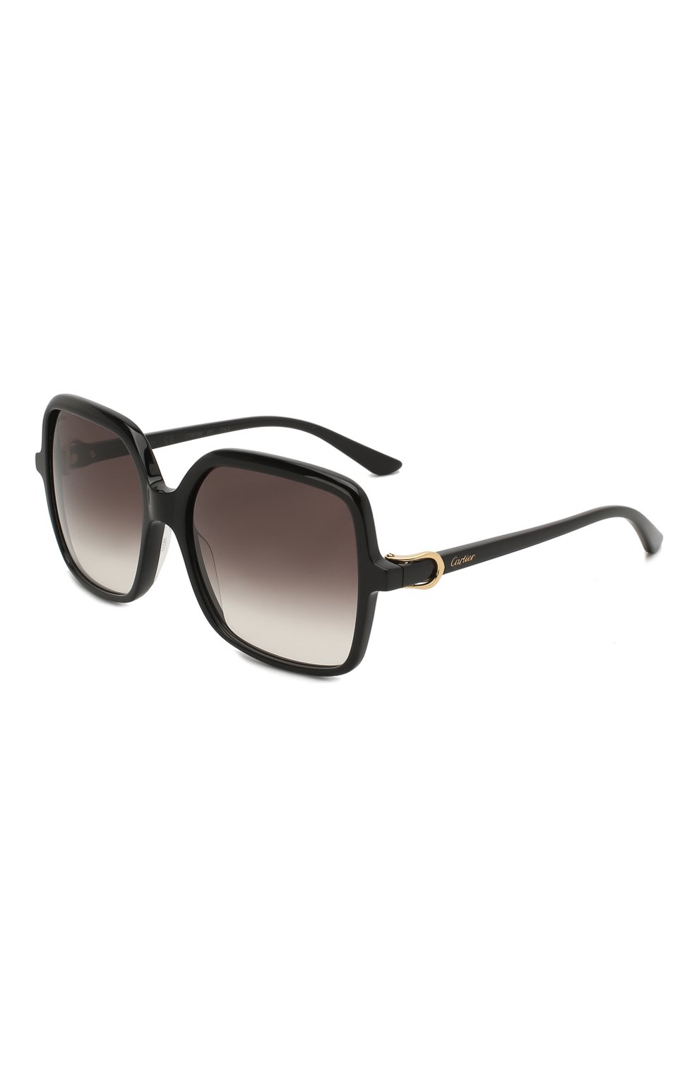 Женские солнцезащитные очки CARTIER черного цвета, арт. CT0219S 001 | Фото 1