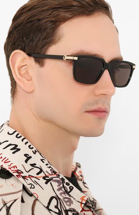 Женские солнцезащитные очки CARTIER черного цвета по цене 49500 руб., арт. CT0220S 001 | Фото 3 Женские солнцезащитные очки CARTIER черного цвета, арт. CT0220S 001 | Фото 3