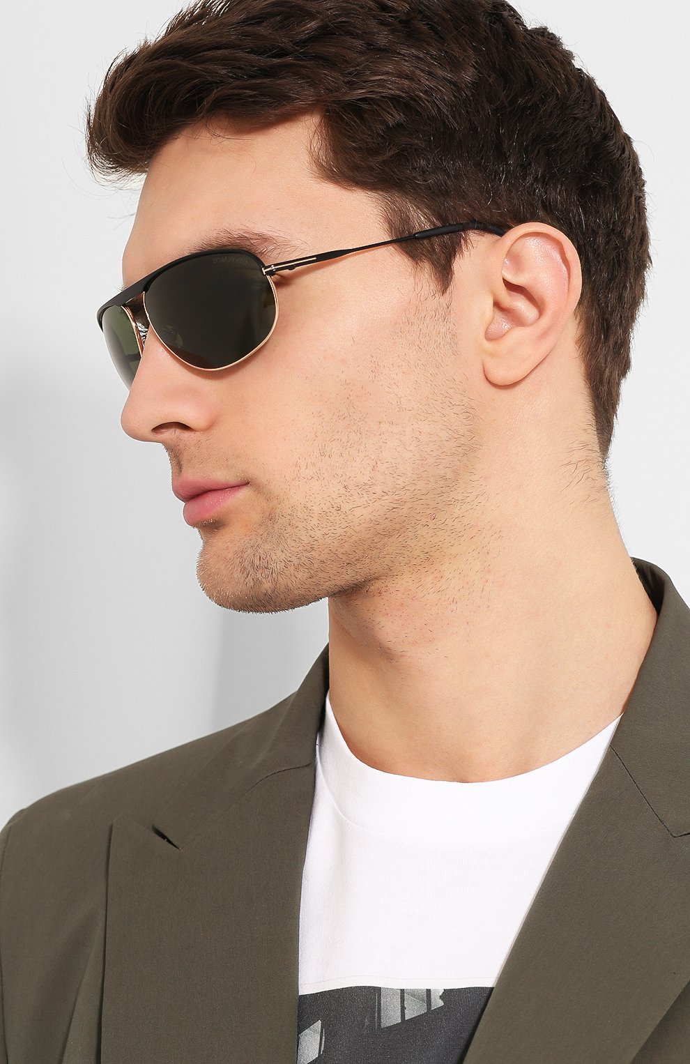 Мужские солнцезащитные очки TOM FORD синего цвета по цене 22150 руб., арт. TF774 02N | Фото 2 Мужские солнцезащитные очки TOM FORD синего цвета, арт. TF774 02N | Фото 2