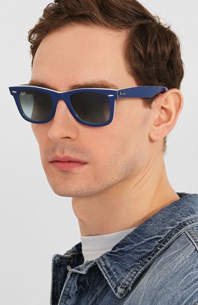 Женские солнцезащитные очки RAY-BAN синего цвета по цене 0 руб., арт. 2140-12993M | Фото 3 Женские солнцезащитные очки RAY-BAN синего цвета, арт. 2140-12993M | Фото 3 (Кросс-КТ: С/з-унисекс; Региональные ограничения белый список (Axapta Mercury): RU; Тип очков: С/з; Оптика Гендер: оптика-унисекс; Очки форма: Прямоугольные)
