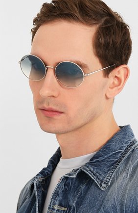 Женские солнцезащитные очки RAY-BAN голубого цвета по цене 11400 руб., арт. 1970-91493F | Фото 3 Женские солнцезащитные очки RAY-BAN голубого цвета, арт. 1970-91493F | Фото 3