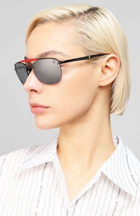 Женские солнцезащитные очки RAY-BAN черного цвета по цене 16600 руб., арт. 3662M-F0026G | Фото 2 Женские солнцезащитные очки RAY-BAN черного цвета, арт. 3662M-F0026G | Фото 2
