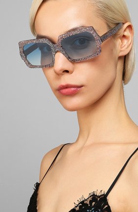 Женские солнцезащитные очки ACNE STUDIOS голубого цвета по цене 24600 руб., арт. C30005/W | Фото 2 Женские солнцезащитные очки ACNE STUDIOS голубого цвета, арт. C30005/W | Фото 2