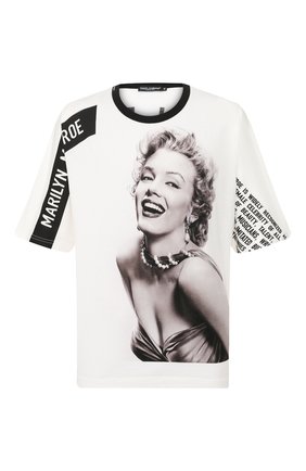 Мужская хлопковая футболка DOLCE & GABBANA белого цвета по цене 53200 руб., арт. G8IK2T/FI7PD | Фото 1 Мужская хлопковая футболка DOLCE & GABBANA белого цвета, арт. G8IK2T/FI7PD | Фото 1