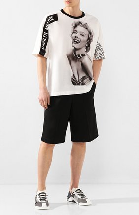 Мужская хлопковая футболка DOLCE & GABBANA белого цвета по цене 53200 руб., арт. G8IK2T/FI7PD | Фото 2 Мужская хлопковая футболка DOLCE & GABBANA белого цвета, арт. G8IK2T/FI7PD | Фото 2