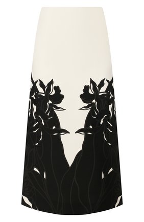 Женская юбка из смеси шерсти и шелка VALENTINO черно-белого цвета по цене 149500 руб., арт. TB0RA6055HQ | Фото 1 Женская юбка из смеси шерсти и шелка VALENTINO черно-белого цвета, арт. TB0RA6055HQ | Фото 1