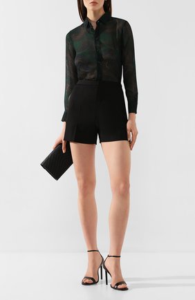 Женская шерстяная рубашка SAINT LAURENT зеленого цвета по цене 78300 руб., арт. 395733/Y7A22 | Фото 2 Женская шерстяная рубашка SAINT LAURENT зеленого цвета, арт. 395733/Y7A22 | Фото 2
