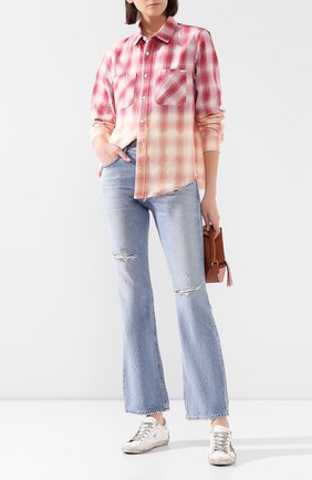 Женская хлопковая блузка AMIRI красного цвета по цене 59950 руб., арт. Y0W06449PD | Фото 2 Женская хлопковая блузка AMIRI красного цвета, арт. Y0W06449PD | Фото 2