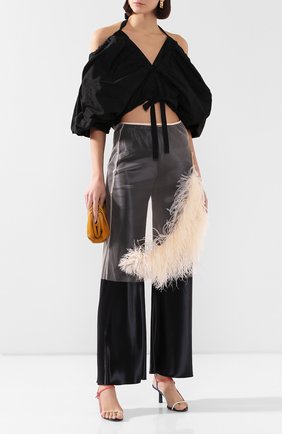 Женская юбка с отделкой перьями DRIES VAN NOTEN розового цвета по цене 53300 руб., арт. 201-10892-9305 | Фото 2 Женская юбка с отделкой перьями DRIES VAN NOTEN розового цвета, арт. 201-10892-9305 | Фото 2