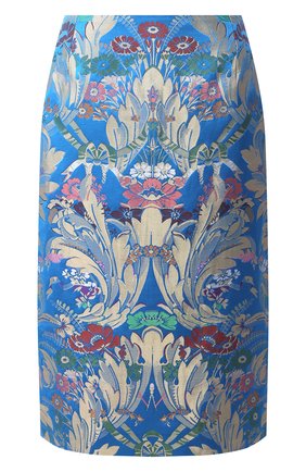 Женская юбка из смеси шелка и льна DRIES VAN NOTEN синего цвета по цене 61700 руб., арт. 201-10805-9053 | Фото 1 Женская юбка из смеси шелка и льна DRIES VAN NOTEN синего цвета, арт. 201-10805-9053 | Фото 1