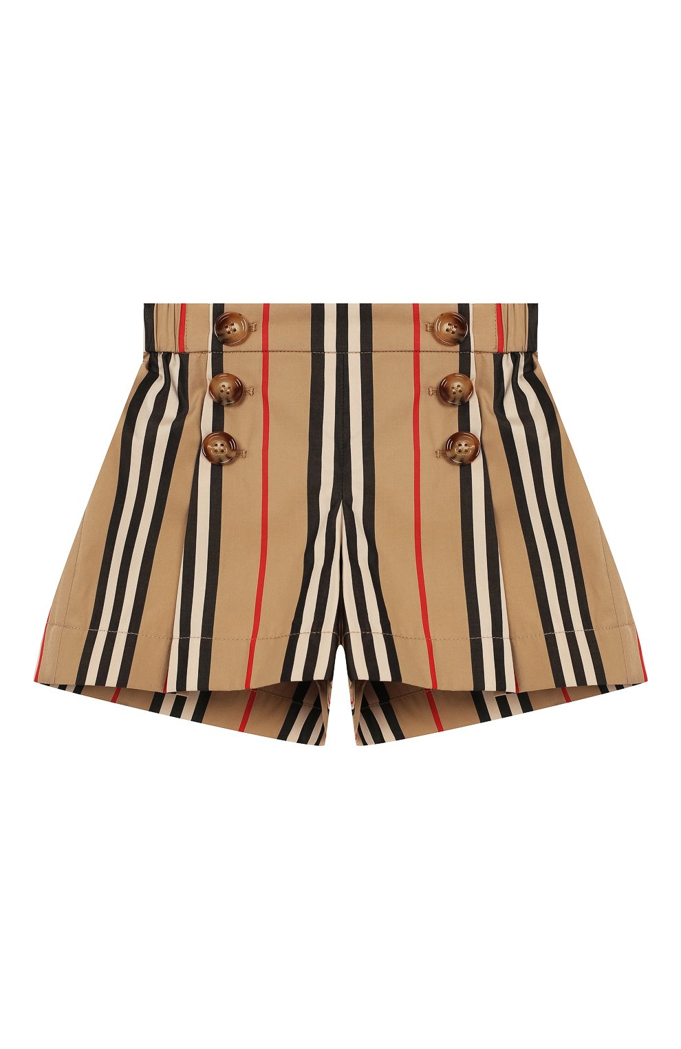 Детские хлопковые шорты BURBERRY бежевого цвета, арт. 8029763 | Фото 1 (Материал внешний: Хлопок; Ростовка одежда: 12 мес | 80 см, 18 мес | 86 см, 24 мес | 92 см)