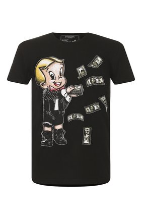 Мужская хлопковая футболка DOM REBEL черного цвета по цене 8855 руб., арт. BALLER/REGULAR T-SHIRT | Фото 1 Мужская хлопковая футболка DOM REBEL черного цвета, арт. BALLER/REGULAR T-SHIRT | Фото 1