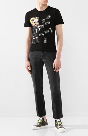 Мужская хлопковая футболка DOM REBEL черного цвета по цене 8855 руб., арт. BALLER/REGULAR T-SHIRT | Фото 2 Мужская хлопковая футболка DOM REBEL черного цвета, арт. BALLER/REGULAR T-SHIRT | Фото 2