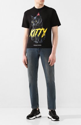 Мужская хлопковая футболка DOM REBEL черного цвета по цене 7970 руб., арт. ME0W/0VERSIZE T-SHIRT | Фото 2 Мужская хлопковая футболка DOM REBEL черного цвета, арт. ME0W/0VERSIZE T-SHIRT | Фото 2