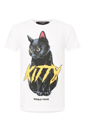 Мужская хлопковая футболка DOM REBEL белого цвета по цене 11850 руб., арт. ME0W/REGULAR T-SHIRT/H0LES | Фото 1 Мужская хлопковая футболка DOM REBEL белого цвета, арт. ME0W/REGULAR T-SHIRT/H0LES | Фото 1