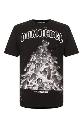Мужская хлопковая футболка DOM REBEL черного цвета по цене 11850 руб., арт. PILE/0VERSIZE T-SHIRT/H0LES | Фото 1 Мужская хлопковая футболка DOM REBEL черного цвета, арт. PILE/0VERSIZE T-SHIRT/H0LES | Фото 1