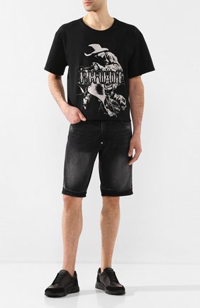 Мужская хлопковая футболка RHUDE черного цвета по цене 18050 руб., арт. RHU06PS20004 | Фото 2 Мужская хлопковая футболка RHUDE черного цвета, арт. RHU06PS20004 | Фото 2