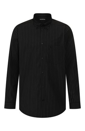 Мужская хлопковая рубашка BALENCIAGA черного цвета по цене 49950 руб., арт. 621924/TIM04 | Фото 1 Мужская хлопковая рубашка BALENCIAGA черного цвета, арт. 621924/TIM04 | Фото 1