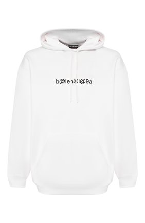 Мужской хлопковое худи BALENCIAGA белого цвета по цене 56850 руб., арт. 570811/TIV51 | Фото 1 Мужской хлопковое худи BALENCIAGA белого цвета, арт. 570811/TIV51 | Фото 1