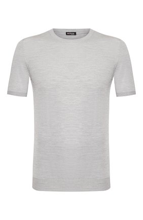 Мужской шелковый джемпер KITON светло-серого цвета по цене 122500 руб., арт. UK1092 | Фото 1 Мужской шелковый джемпер KITON светло-серого цвета, арт. UK1092 | Фото 1 (Принт: Без принта; Мужское Кросс-КТ: Джемперы; Рукава: Короткие; Материал внешний: Шелк; Длина (для топов): Стандартные; Вырез: Круглый; Региональные ограничения белый список (Axapta Mercury): RU)
