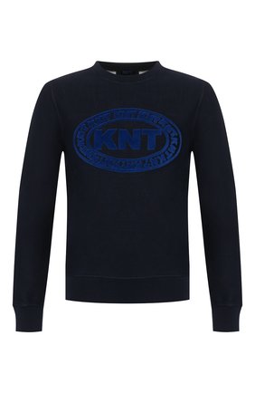 Мужской хлопковый свитшот KNT темно-синего цвета по цене 76800 руб., арт. UMM0036K06S82 | Фото 1 Мужской хлопковый свитшот KNT темно-синего цвета, арт. UMM0036K06S82 | Фото 1 (Длина (для топов): Стандартные; Рукава: Длинные; Материал внешний: Хлопок; Мужское Кросс-КТ: свитшот-одежда; Принт: С принтом; Региональные ограничения белый список (Axapta Mercury): RU)