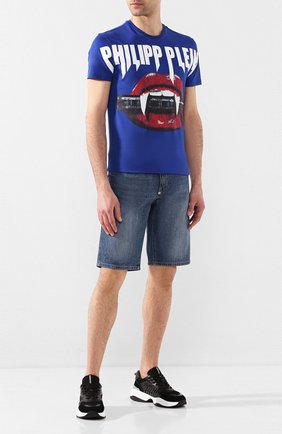 Мужские джинсовые шорты PHILIPP PLEIN синего цвета по цене 29445 руб., арт. P20C MDT2170 PDE004N | Фото 2 Мужские джинсовые шорты PHILIPP PLEIN синего цвета, арт. P20C MDT2170 PDE004N | Фото 2