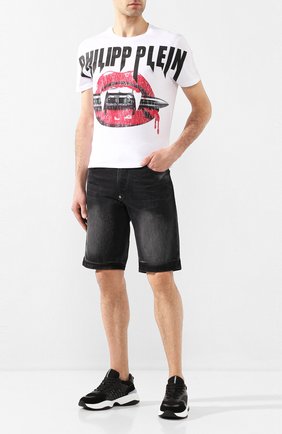 Мужские джинсовые шорты PHILIPP PLEIN серого цвета по цене 29445 руб., арт. P20C MDT2170 PDE004N | Фото 2 Мужские джинсовые шорты PHILIPP PLEIN серого цвета, арт. P20C MDT2170 PDE004N | Фото 2