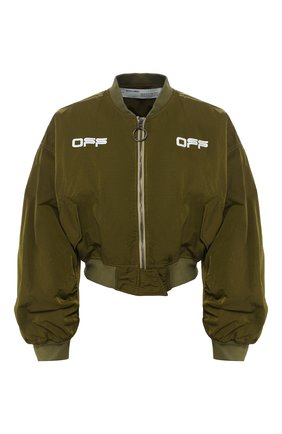 Женский бомбер OFF-WHITE хаки цвета по цене 78150 руб., арт. 0WEA200R20H140944301 | Фото 1 Женский бомбер OFF-WHITE хаки цвета, арт. 0WEA200R20H140944301 | Фото 1